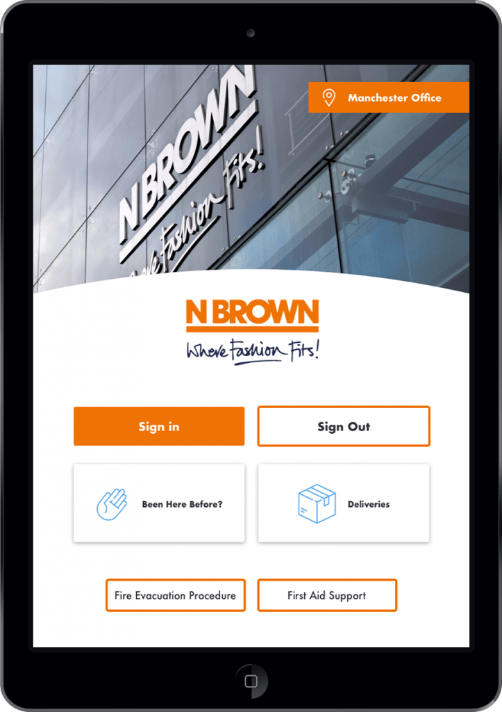N Brown — Visitor Management System — iPad